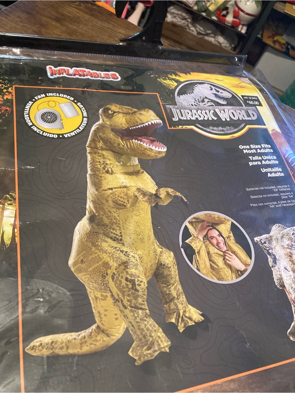 Disguise Jurassic World inflatable T-Rex costume/cosplay for adults